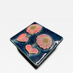 Mithe Espelt 1970s Studio pottery ceramic box by Jacques Adnet - 4533748
