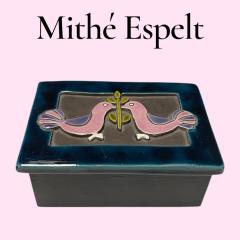 Mithe Espelt 1970s Studio pottery ceramic box by Mith Espelt - 4567809