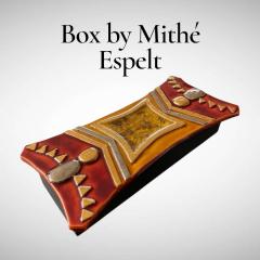 Mithe Espelt 1970s Studio pottery ceramic box by Mith Espelt - 4575656