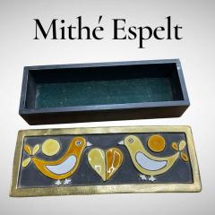 Mithe Espelt 1970s Studio pottery ceramic box by Mith Espelt - 4708246