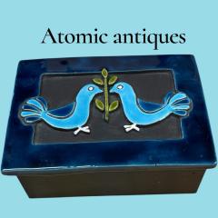 Mithe Espelt 1970s Studio pottery ceramic box by Mith espelt - 4497644