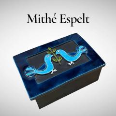Mithe Espelt 1970s Studio pottery ceramic box by Mith espelt - 4497645