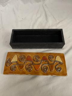 Mithe Espelt 1970s Studio pottery ceramic box by Mithe Espelt - 4467415