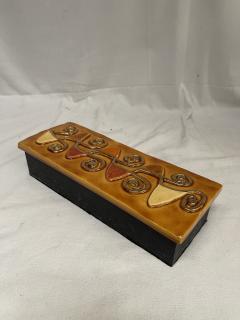 Mithe Espelt 1970s Studio pottery ceramic box by Mithe Espelt - 4467420