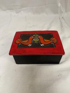 Mithe Espelt 1970s Studio pottery ceramic box by Mithe Espelt - 4472642