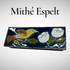 Mithe Espelt 1970s Studio pottery ceramic box by Mithe espelt - 4616590