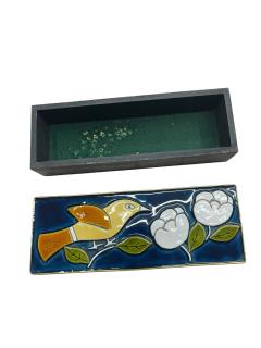 Mithe Espelt 1970s Studio pottery ceramic box by Mithe espelt - 4616594