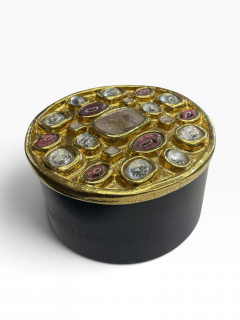 Mithe Espelt 1970s Studio pottery ceramic decorative box by Mith Espelt - 4776346