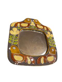 Mithe Espelt 1970s Studio pottery ceramic mirror by Mith Espelt - 4492044