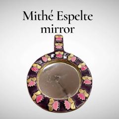 Mithe Espelt 1970s Studio pottery ceramic mirror by Mithe Espelt - 4472637