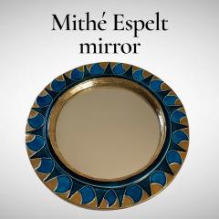Mithe Espelt 1970s Studio pottery ceramic sunburst mirror by Mith Espelt - 4472629