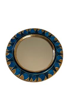 Mithe Espelt 1970s Studio pottery ceramic sunburst mirror by Mith Espelt - 4472630