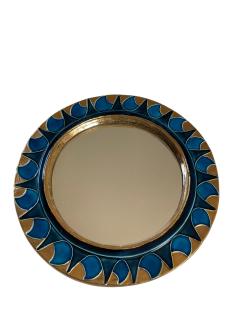 Mithe Espelt 1970s Studio pottery ceramic sunburst mirror by Mith Espelt - 4472632