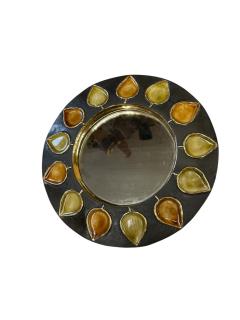 Mithe Espelt 1970s Studio pottery ceramic sunburst mirror by Mith Espelt - 4497626