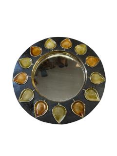 Mithe Espelt 1970s Studio pottery ceramic sunburst mirror by Mith Espelt - 4497630