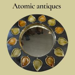 Mithe Espelt 1970s Studio pottery ceramic sunburst mirror by Mith Espelt - 4497631