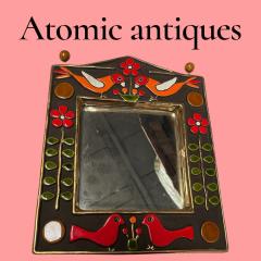 Mithe Espelt 1970s Studio pottery ceramic wall mirror by Mith Espelt - 4559702