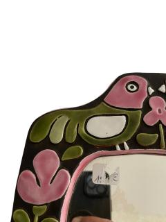 Mithe Espelt 1970s Studio pottery ceramic wall mirror by Mith Espelt - 4565276