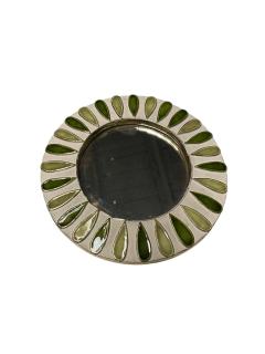 Mithe Espelt 1970s Studio pottery ceramic wall mirror by Mith Espelt - 4567755