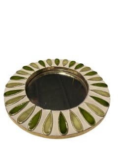 Mithe Espelt 1970s Studio pottery ceramic wall mirror by Mith Espelt - 4567756