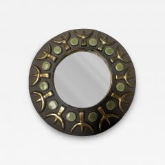 Mithe Espelt 1970s Studio pottery ceramic wall mirror by Mith Espelt - 4568407