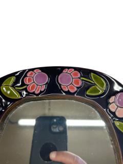 Mithe Espelt 1970s Studio pottery ceramic wall mirror by Mith Espelt - 4569022