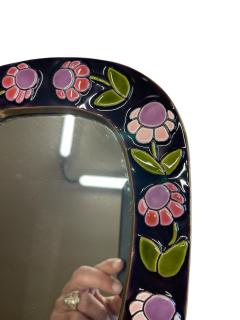 Mithe Espelt 1970s Studio pottery ceramic wall mirror by Mith Espelt - 4569023