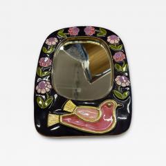 Mithe Espelt 1970s Studio pottery ceramic wall mirror by Mith Espelt - 4569655