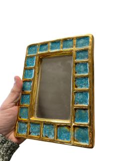Mithe Espelt 1970s Studio pottery ceramic wall mirror by Mith Espelt - 4574991