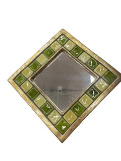 Mithe Espelt 1970s Studio pottery ceramic wall mirror by Mith Espelt - 4590590