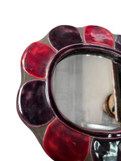 Mithe Espelt 1970s Studio pottery ceramic wall mirror by Mith Espelt - 4602350