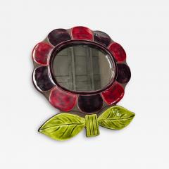 Mithe Espelt 1970s Studio pottery ceramic wall mirror by Mith Espelt - 4603445