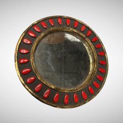 Mithe Espelt 1970s Studio pottery ceramic wall mirror by Mith Espelt - 4602353