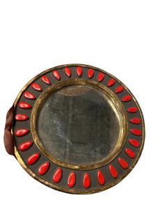 Mithe Espelt 1970s Studio pottery ceramic wall mirror by Mith Espelt - 4602356