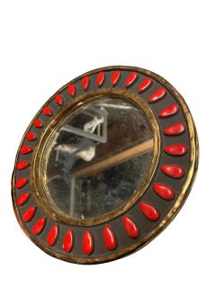 Mithe Espelt 1970s Studio pottery ceramic wall mirror by Mith Espelt - 4602357