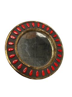 Mithe Espelt 1970s Studio pottery ceramic wall mirror by Mith Espelt - 4603449