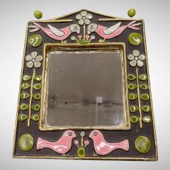Mithe Espelt 1970s Studio pottery ceramic wall mirror by Mith Espelt - 4624082