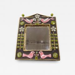 Mithe Espelt 1970s Studio pottery ceramic wall mirror by Mith Espelt - 4626968