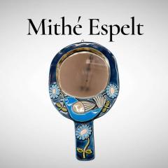 Mithe Espelt 1970s Studio pottery ceramic wall mirror by Mith Espelt - 4657458