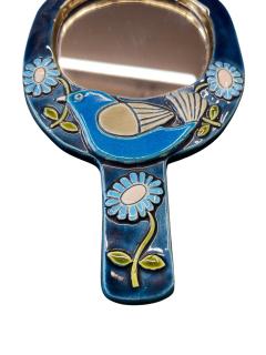 Mithe Espelt 1970s Studio pottery ceramic wall mirror by Mith Espelt - 4657460