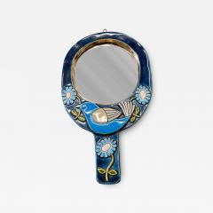 Mithe Espelt 1970s Studio pottery ceramic wall mirror by Mith Espelt - 4659354