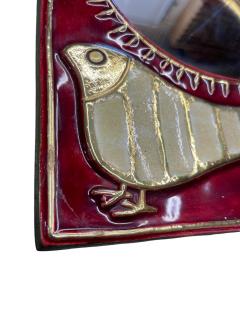 Mithe Espelt 1970s Studio pottery ceramic wall mirror by Mith Espelt - 4704190
