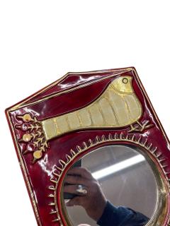 Mithe Espelt 1970s Studio pottery ceramic wall mirror by Mith Espelt - 4704192