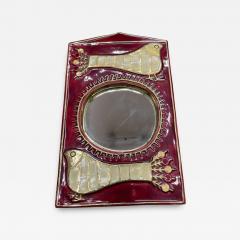 Mithe Espelt 1970s Studio pottery ceramic wall mirror by Mith Espelt - 4704212
