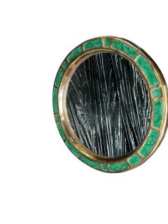 Mithe Espelt 1970s Studio pottery ceramic wall mirror by Mith Espelt - 4711526