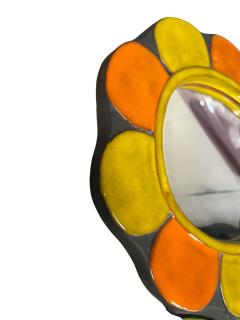 Mithe Espelt 1970s Studio pottery ceramic wall mirror by Mith Espet - 4657470