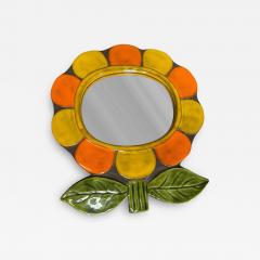 Mithe Espelt 1970s Studio pottery ceramic wall mirror by Mith Espet - 4659355