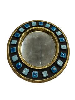 Mithe Espelt 1970s Studio pottery ceramic wall mirror by Mithe Espelt - 4646200