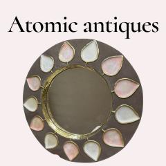 Mithe Espelt 1970s Studio pottery ceramic wall mirror by Mithe Espelt - 4695094