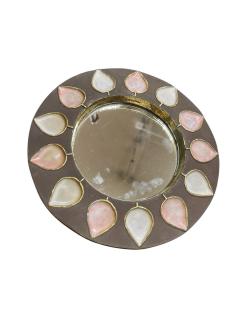 Mithe Espelt 1970s Studio pottery ceramic wall mirror by Mithe Espelt - 4695097